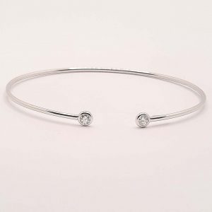 Bracelet jonc or et-diamant flexible