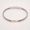 Bracelet cable acier et or homme et enfant – Image 2