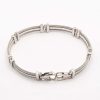Bracelet cable acier et or homme – Image 2