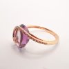 Bague améthyste suiffée diamants or rose – Image 3