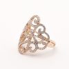 Bague dentelle diamants en or rose – Image 3