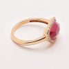 Bague rubis entourage diamants – Image 2