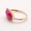 Bague rubis entourage diamants – Image 3