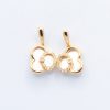 Boucles d'oreilles trèfle diamants et nacre – Image 2