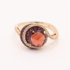 Bague spirale grenat et rubis diamants or rose