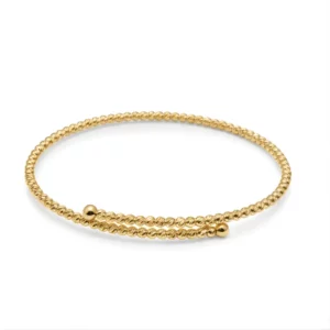 Bracelet perles en or strillées
