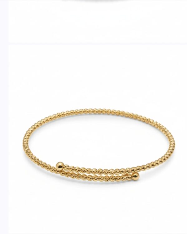 Bracelet boules diamantées rigides or 750