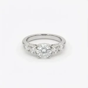 Bague de fiançaille or blanc diamants